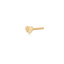 Load image into Gallery viewer, DYLAN  |  Single Diamond Cut Heart Stud YG