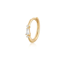 Load image into Gallery viewer, ALEXIA | Baguette White Sapphire Hoop