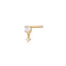 Load image into Gallery viewer, IDA | Rose Cut Double White Sapphire Stud