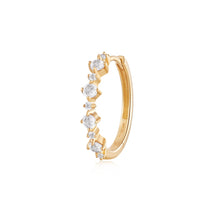 Load image into Gallery viewer, Audrey | Rose Cut White Sapphire Single Huggie Hoop