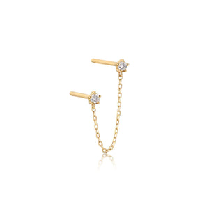 ESTELLE | Double Diamond Chain Drop Earring