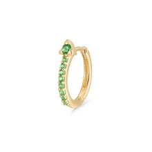 Load image into Gallery viewer, EZME | Tsavorite Huggie Hoop