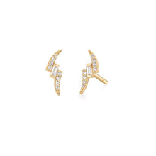 Load image into Gallery viewer, REBEL | White Sapphire Stud Earrings