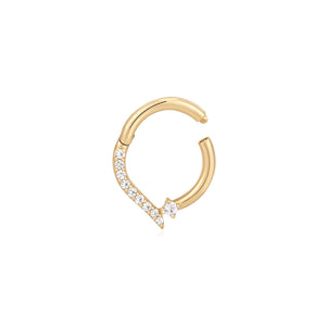 LOU | White Sapphire Swirl Clicker Hoop