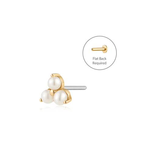 ETTA | Triple Pearl Piercing Top Earring