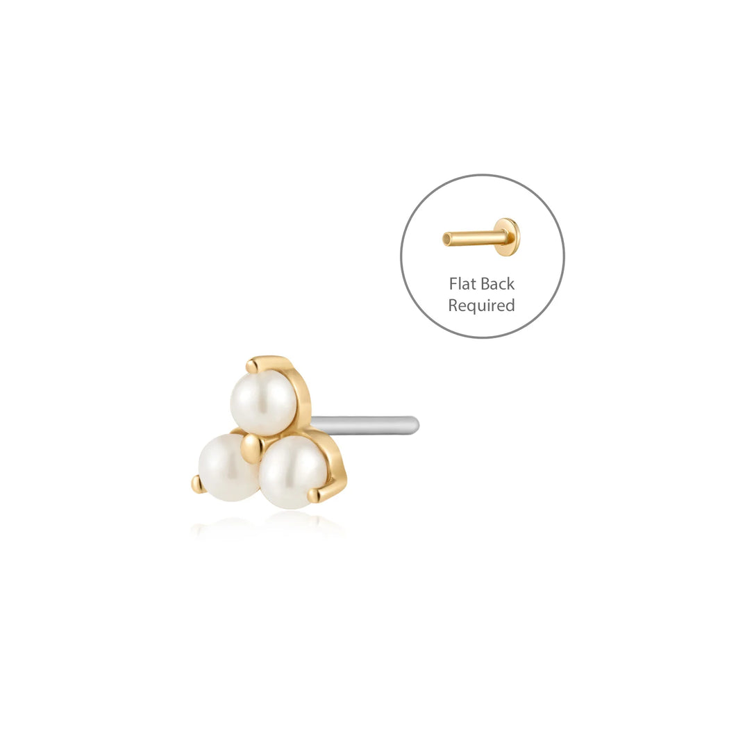 ETTA | Triple Pearl Piercing Top Earring