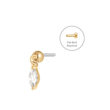 Load image into Gallery viewer, SASHA | White Sapphire Drop Piercing Top Earring