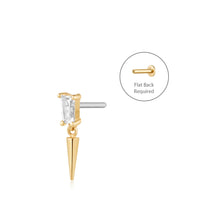 Load image into Gallery viewer, PEYTON |White Sapphire Piercing Top Earring