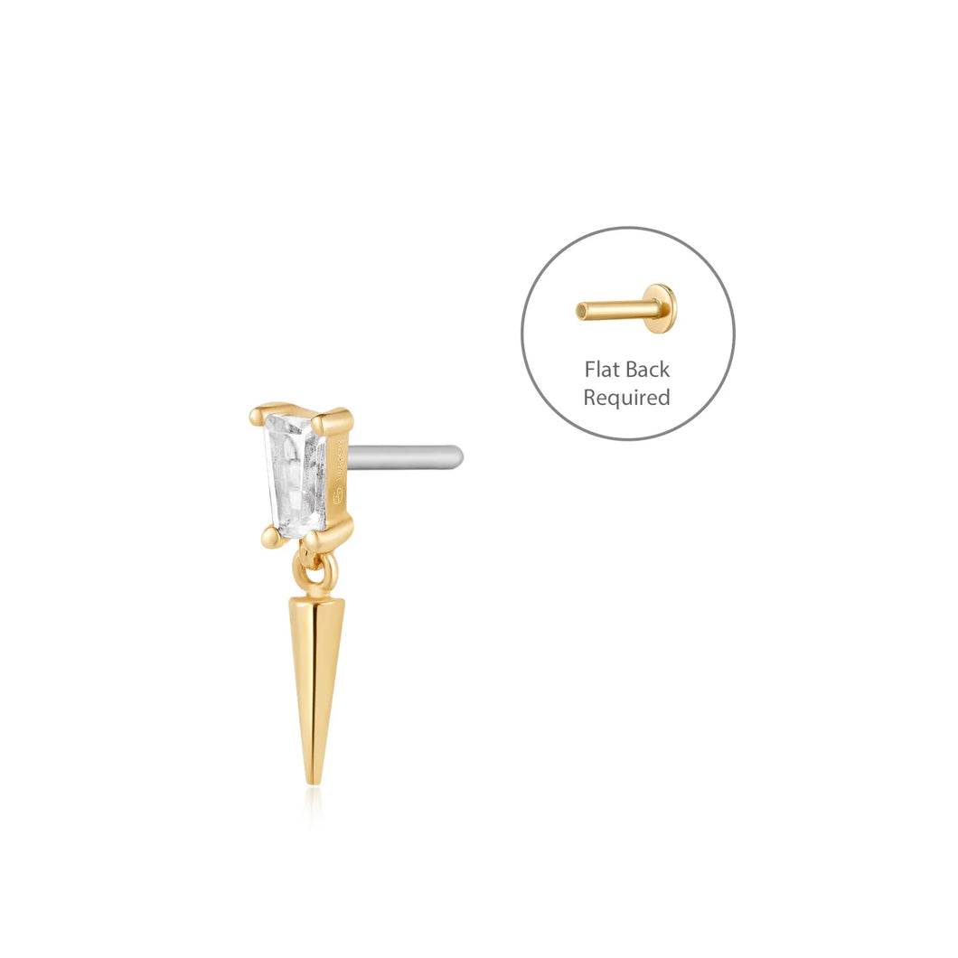 PEYTON |White Sapphire Piercing Top Earring