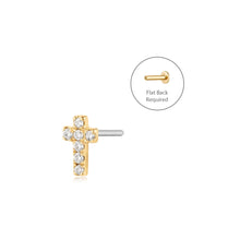 Load image into Gallery viewer, SAINT | Lab Grown Diamond Cross Piercing Top Earring