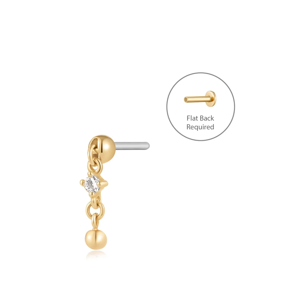 TATUM | Lab Grown Diamond Drop Piercing Top Earring