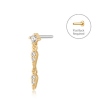 Load image into Gallery viewer, REAGAN | Lab Grown Diamond Dangling Piercing Top Earring