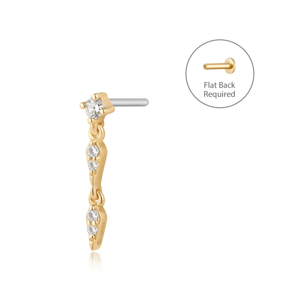 REAGAN | Lab Grown Diamond Dangling Piercing Top Earring