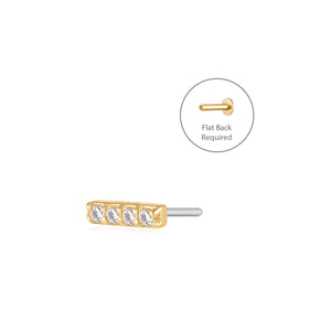 MADISON | Diamond Bar Piercing Top Earring