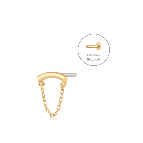 BOWERY | Draped Chain Piercing Top Earring