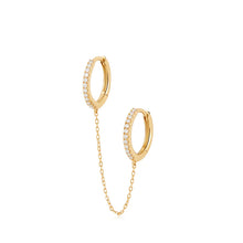 Load image into Gallery viewer, QUINN | Lab Grown Diamond Double Chain Hoop