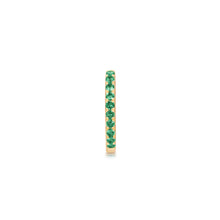 Load image into Gallery viewer, TWIGGY | Lab Grown Emerald Paperclip Huggie