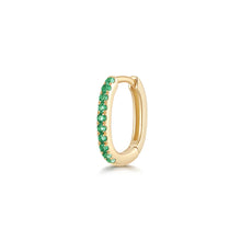 Load image into Gallery viewer, TWIGGY | Lab Grown Emerald Paperclip Huggie