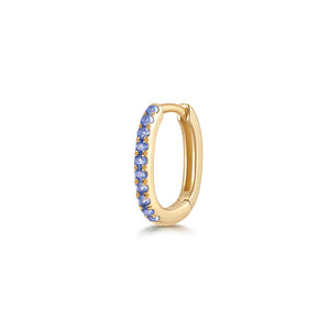 ELENI | Lab Grown Sapphire Paperclip Huggie