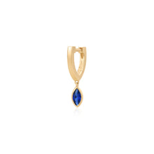 Load image into Gallery viewer, CIEL | Dangle Marquise Lab Grown Sapphire Huggie