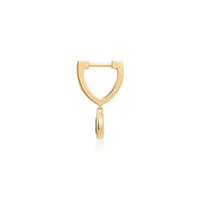 Load image into Gallery viewer, MARIGOLD | Dangle Marquise Lab Grown Emerald Huggie