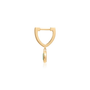 MARIGOLD | Dangle Marquise Lab Grown Emerald Huggie