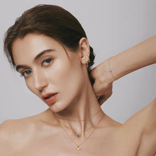 Load image into Gallery viewer, KENZA | Dangle Lab Grown Emerald and Sapphire Huggie