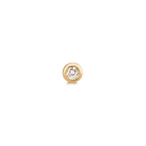 GERI  |  Bezel Diamond Single Piercing Earring