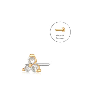 ALESSA  |  White Sapphire Triple Cluster Single Piercing Earring