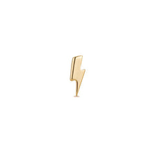 Load image into Gallery viewer, BOWIE  |  Lightning Bolt Piercing Earring YG