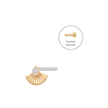 Load image into Gallery viewer, KATE  |  Single Diamond Fan Piercing Earring