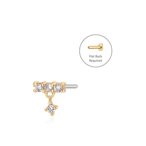 DIANA  |  Dangling Diamond Single Piercing Earring