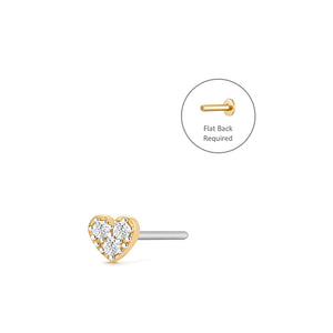 SOPHIE  |  Diamond Heart Single Piercing Earring