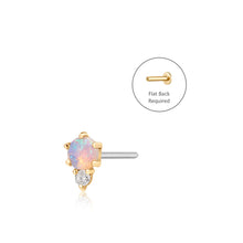 Load image into Gallery viewer, ZENA  |  Single Opal And Diamond Piercing Earring