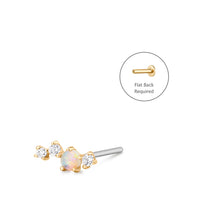 Load image into Gallery viewer, VENUS  |  Single Opal And Diamond Piercing Earring