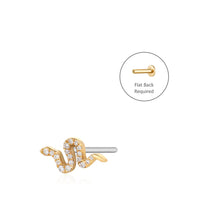 Load image into Gallery viewer, NEFERTITI  |  Diamond Snake Single Piercing Earring