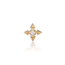 Load image into Gallery viewer, LIESE  |  Diamond 4-Pointed Cross Single Piercing Earring