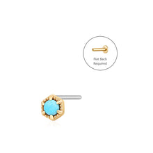 Load image into Gallery viewer, AMINA  |  Turquoise Solitaire Single Piercing Earring