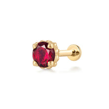 Load image into Gallery viewer, CHARLI | Lab Grown Ruby Threaded Flatback