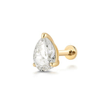 Load image into Gallery viewer, IGGY | Pear Lab Grown Diamond Threaded Flatback