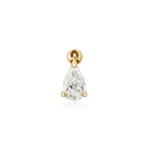 Load image into Gallery viewer, ARABELLA | Pear Lab Grown Diamond Dangle Threaded Flatback