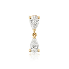 Load image into Gallery viewer, HERMIONE | Double Pear Lab Grown Diamond Threaded Flatback