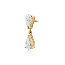 Load image into Gallery viewer, HERMIONE | Double Pear Lab Grown Diamond Threaded Flatback