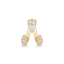 Load image into Gallery viewer, ASTORIA | Pear Lab Grown Diamond with Accents Threaded Flatback