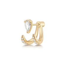 Load image into Gallery viewer, ASTORIA | Pear Lab Grown Diamond with Accents Threaded Flatback