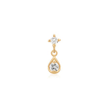 Load image into Gallery viewer, ECHO | Dangle Double Lab Grown Diamond Threaded with Flatback