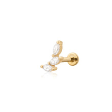 Load image into Gallery viewer, BRIAR | Triple Marquise Lab Grown Diamond Threaded with Flatback