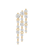 Load image into Gallery viewer, OSUPA | 3-Row Dangling Lab Grown Diamonds Threaded Flatback