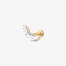 Load image into Gallery viewer, Marquise Trio Lab Grown Diamond Right Flatback Stud