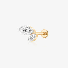 Load image into Gallery viewer, Graduated Marquise Lab Grown Diamond Right Flatback Stud
